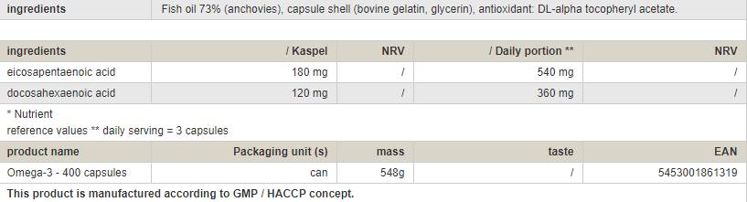 Omega 3 - 400 capsule de gel