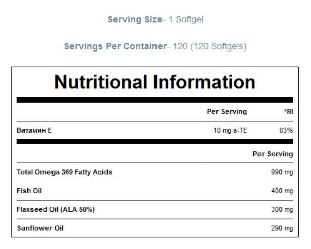 Omega 3-6-9 1000 mg - 120 capsule moi