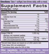 Ulei de pește Omega-3 1000 mg. 60 de capsule moi