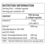 Ulei de pește Omega-3 / Foarte concentrat - 60 capsule de gel