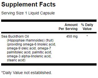 Ulei Omega-7 din ulei de cătină 30 capsule