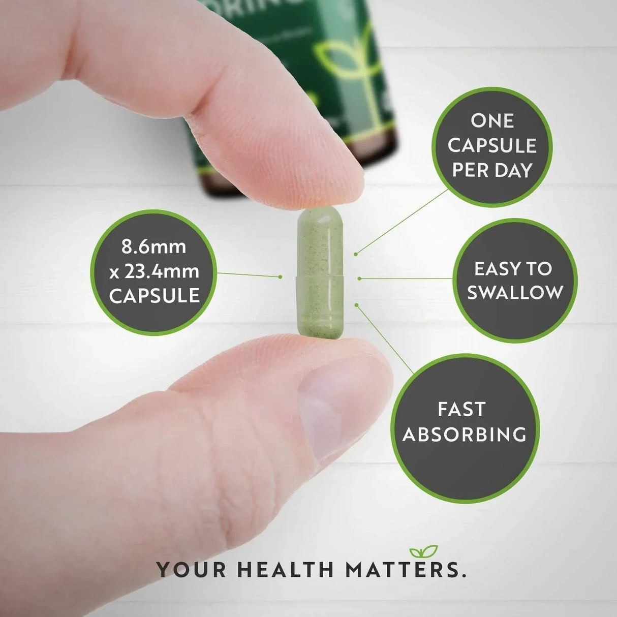 Moringa organică - Bio Moringa 600 mg 120 capsule vegane