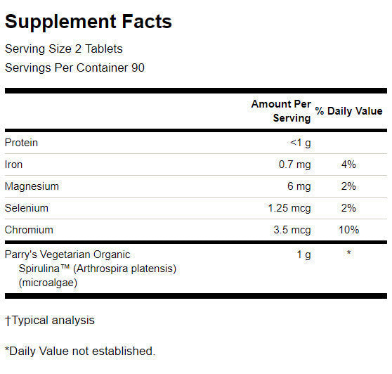 Spirulina organica 500 mg - 180 tablete