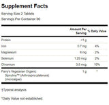 Spirulina organica 500 mg - 180 tablete