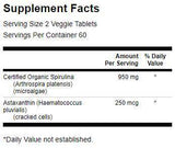 Spirulina organica si astaxantina - 120 tablete
