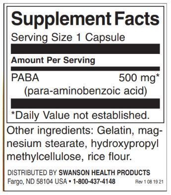 PABA 500 mg - 120 capsule