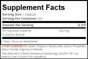 Creatina modificata cu PH - 120 capsule