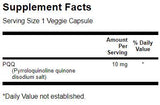 PQQ 10 mg / Pirolochinolină Chinonă - 30 capsule