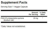 PQQ 20 mg / Pirolochinolină Chinonă - 30 capsule