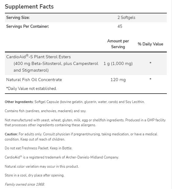 Steroli vegetali beta-sitosterol - 180 capsule moi