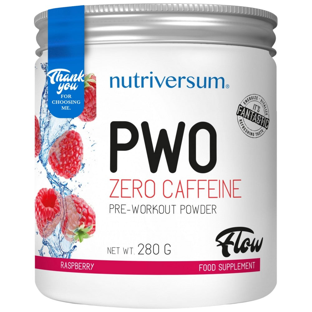 PWO Zero Cofeină | Pulbere pre-antrenament fără stimulare - 280 de grame