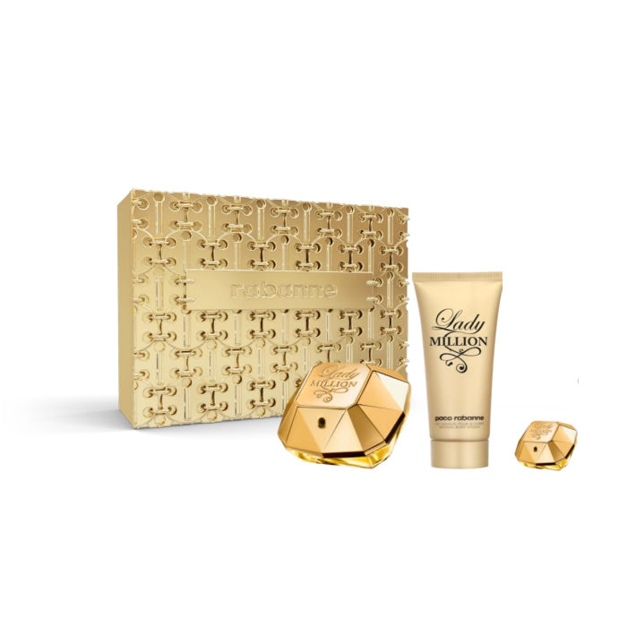 Paco Rabanne Lady Million Eau De Parfum Spray 80ml Set 3 Bucuri
