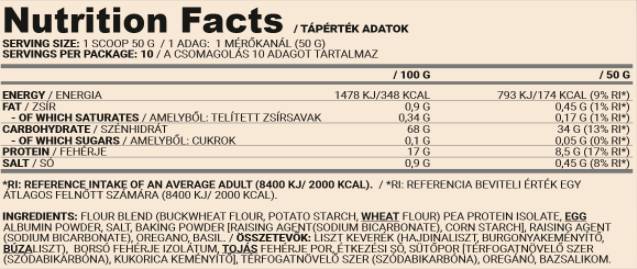 Pan Pizza | Amestec de pizza cu proteine ​​cu oregano si busuioc - 500 grame