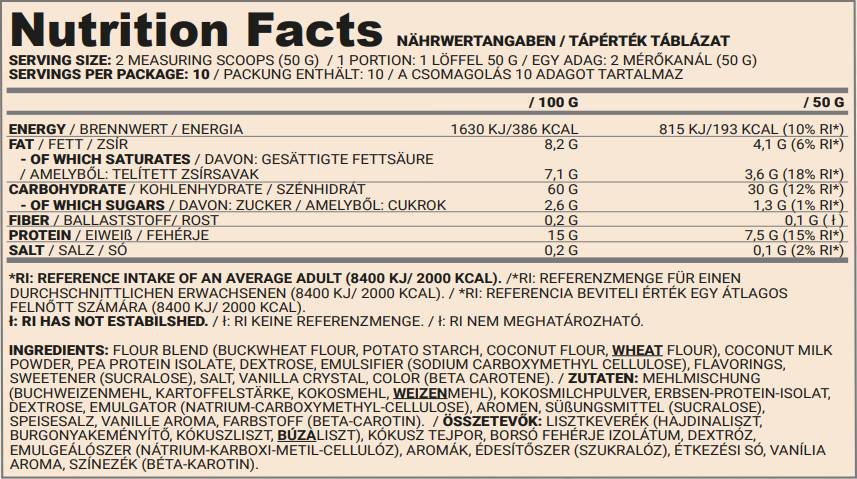 clătită | Amestec de clătite cu proteine ​​vegane - 500 de grame