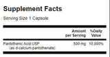 Acid pantotenic 500 mg - 250 capsule