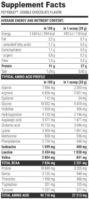 Peptibeef cu peptide de vită - 2000 de grame