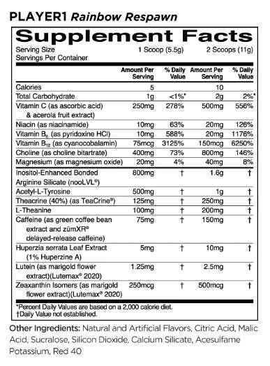 Player1 | Gaming Performance Booster - 220 de grame