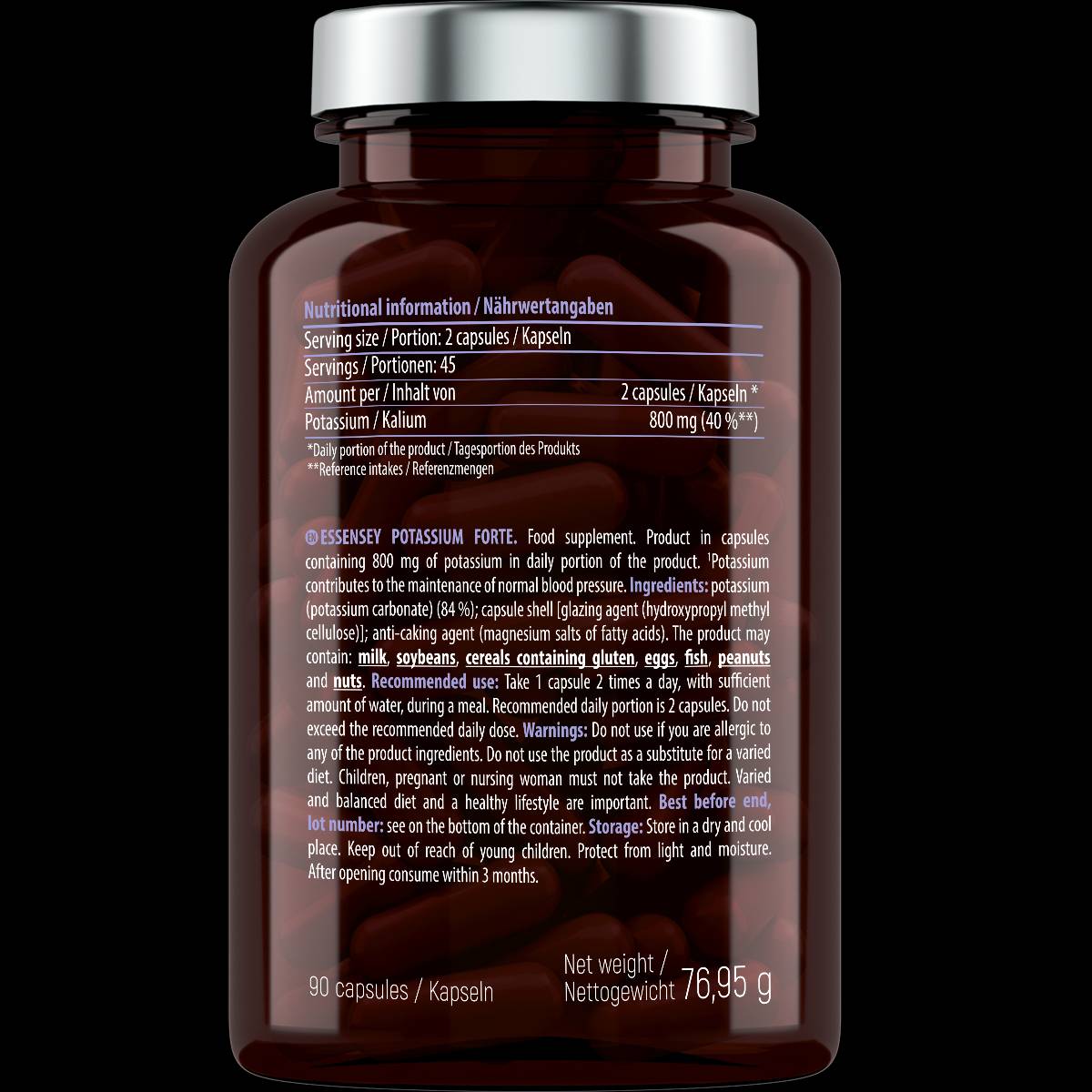 Potasiu Forte 400 mg - 90 capsule