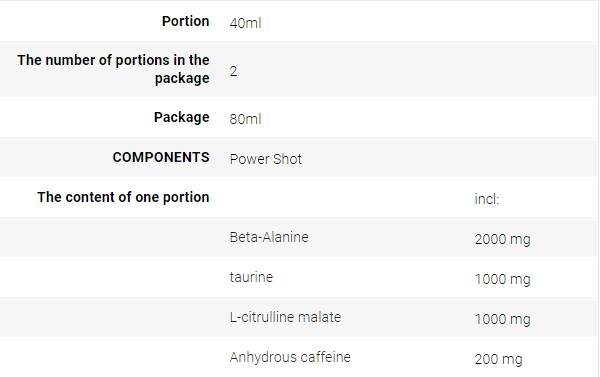Lovitură de putere | Pre-antrenament 80 ml