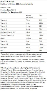 PreVites cu Fier | Masticabil - 250 de capsule de gel masticabile