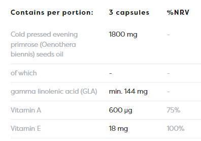 Ulei de primula 1800 mg | cu Vitamina A &amp; E - 60 capsule de gel