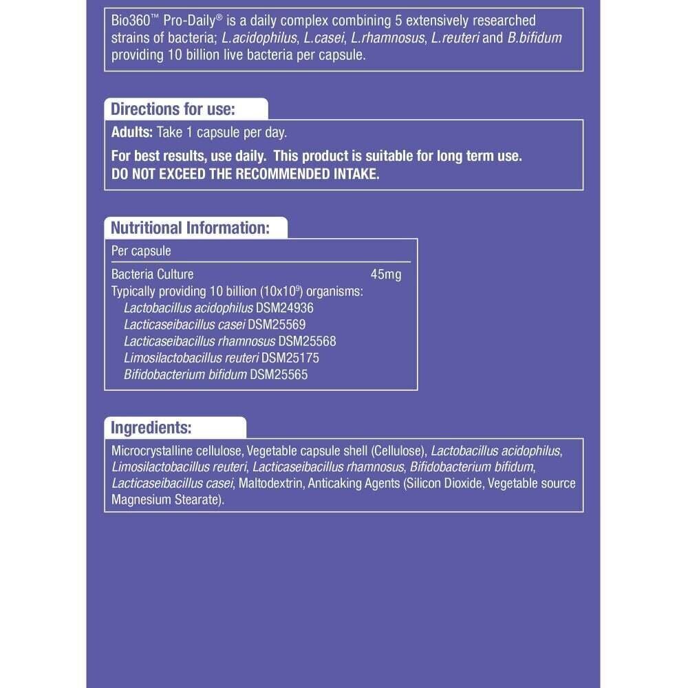 Probiotic Pro-Daily (10 miliarde de bacterii) 10 miliarde. 30 de capsule NaturesAid