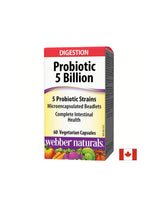 Probiotic/ Probiotic 5 tulpini, 5 miliarde de probiotice active x 60 de capsule Webber Naturals