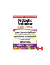 Probiotic 50 miliarde - Probiotic 50 miliarde probiotice active, 10 tulpini, 30 capsule Webber Naturals