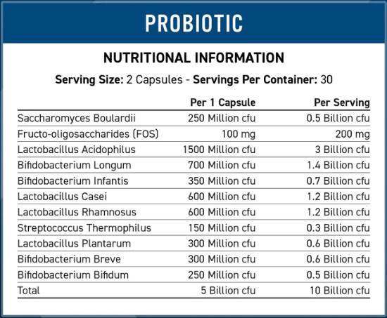 Probiotic | Formula avansată pentru tulpini multiple - 60 de capsule