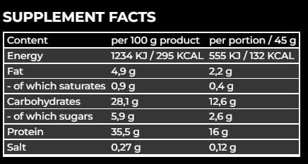 Protein Snap | Baton crocant cu conținut scăzut de zahăr - 25 x 21,5 grame