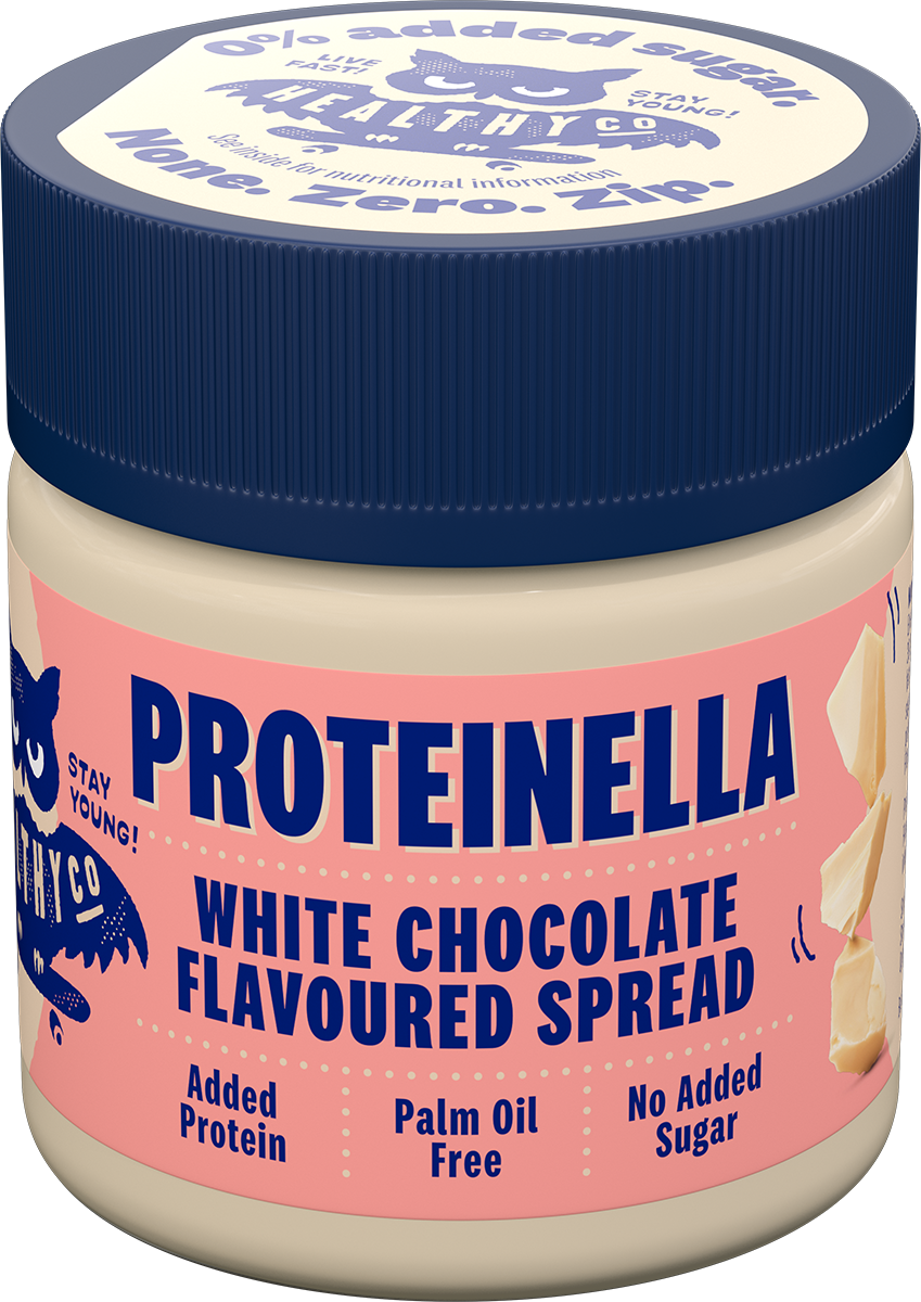 Proteinella White Chocolate 200 g - ciocolata alba lichida fara adaos de zahar si fara ulei de palmier