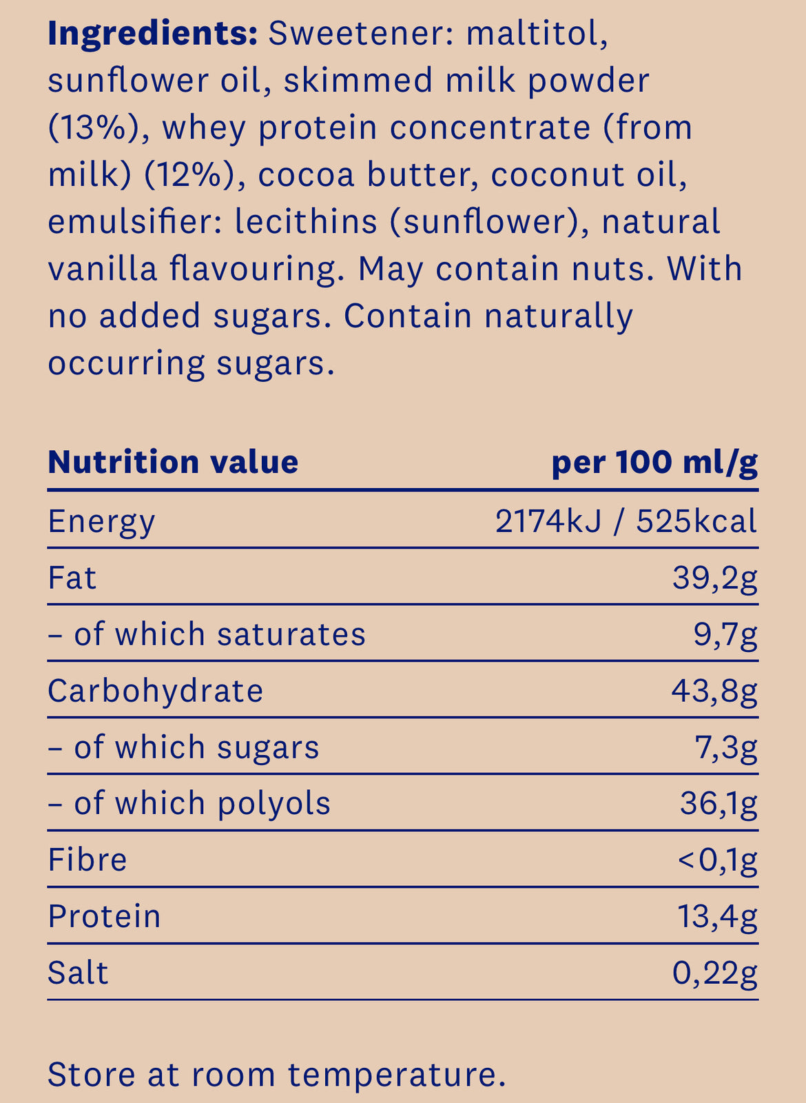 Proteinella White Chocolate 400 g - ciocolata alba lichida fara adaos de zahar si fara ulei de palmier