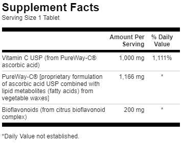 PureWay-C 1000 mg cu bioflavonoide - 90 tablete