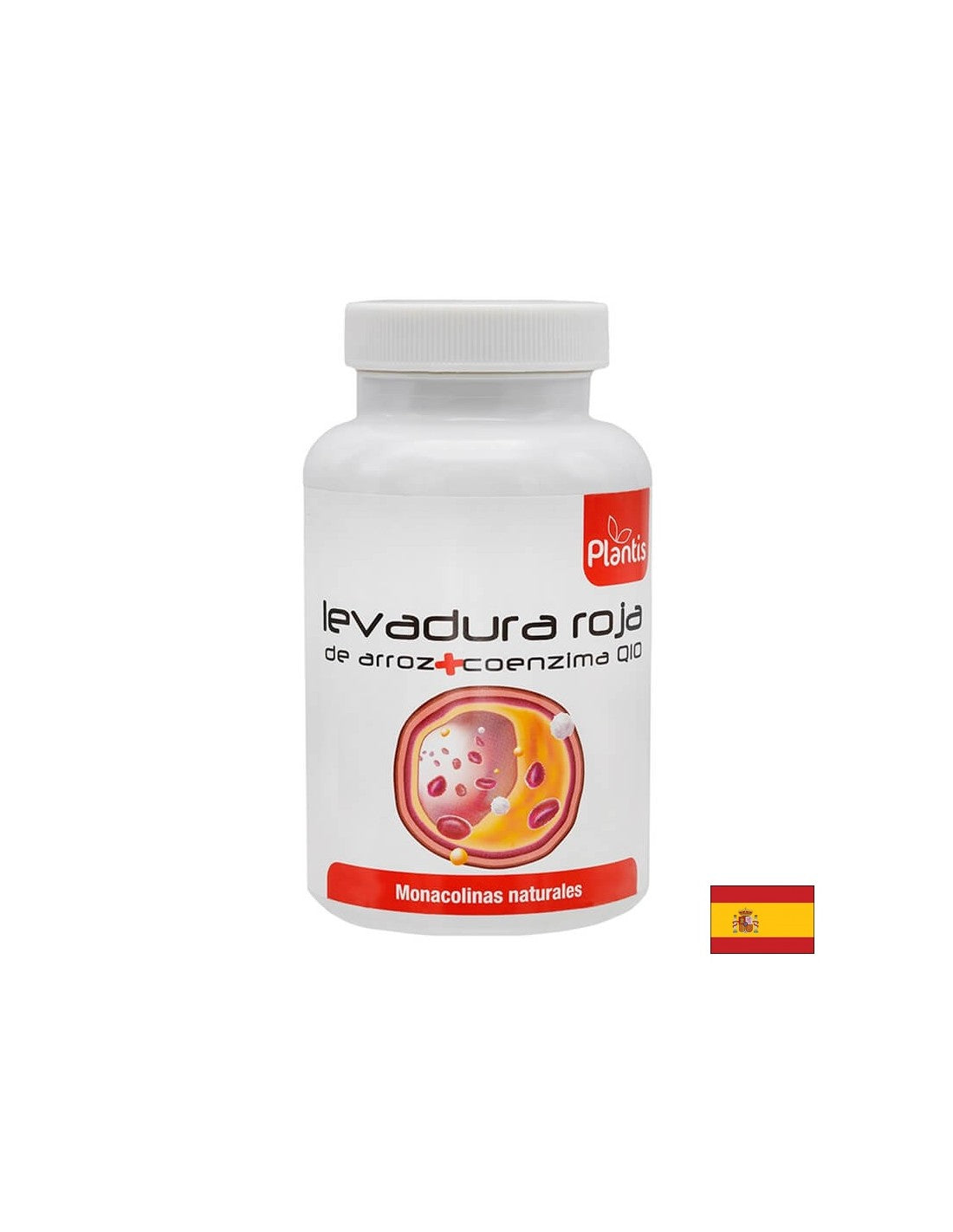 Extract de orez roșu și coenzima Q10 - Levadura roja Plantis® - controlul colesterolului și inimă sănătoasă, 120 capsule