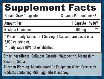 Acid R-Alfa Lipoic / 60 Vcaps