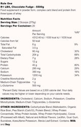 R1 LBS | Câștigător de masă cu conținut ridicat de calorii - 5500 de grame
