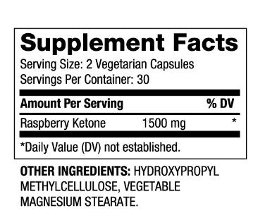 Cetonă de zmeură 750 mg / 60 capsule