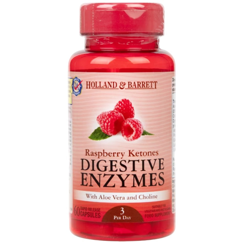 Enzime digestive cetone de zmeură - 60 capsule