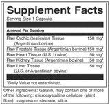 Raw Multi-Glandular pentru bărbați 450 mg 60 capsule