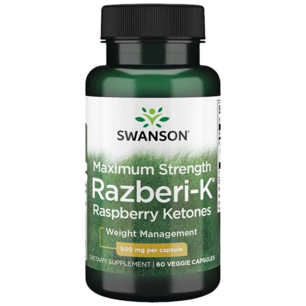 Razberi-K 500 mg / Cetone de zmeură cu putere maximă - 60 capsule