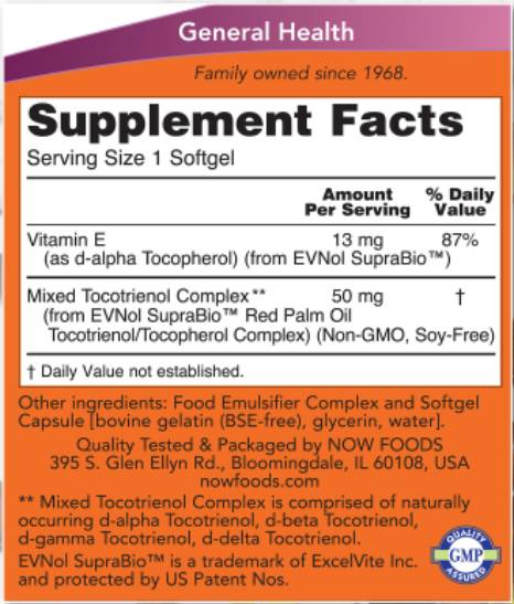 Tocotrienoli de palmier roșu 50 mg - 60 capsule moi