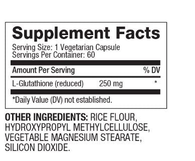 Glutation redus 250 mg / 60 Caps