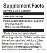 Extract de ciuperci Reishi 500 mg | Standardizat - 90 capsule