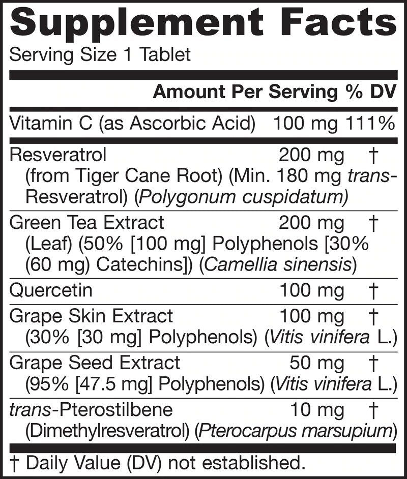 Resveratrol Synergy® 200mg - Resveratrol 60 comprimate