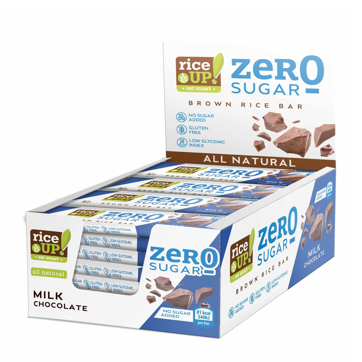 RiceUP! ZERO SUGAR - Rice bar - 20 x 18 g