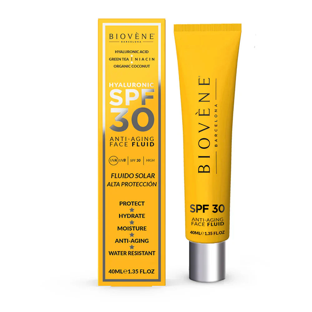 Protecție solară hidratantă SPF 30 cu acid hialuronic anti -îmbătrânire - 40 ml
