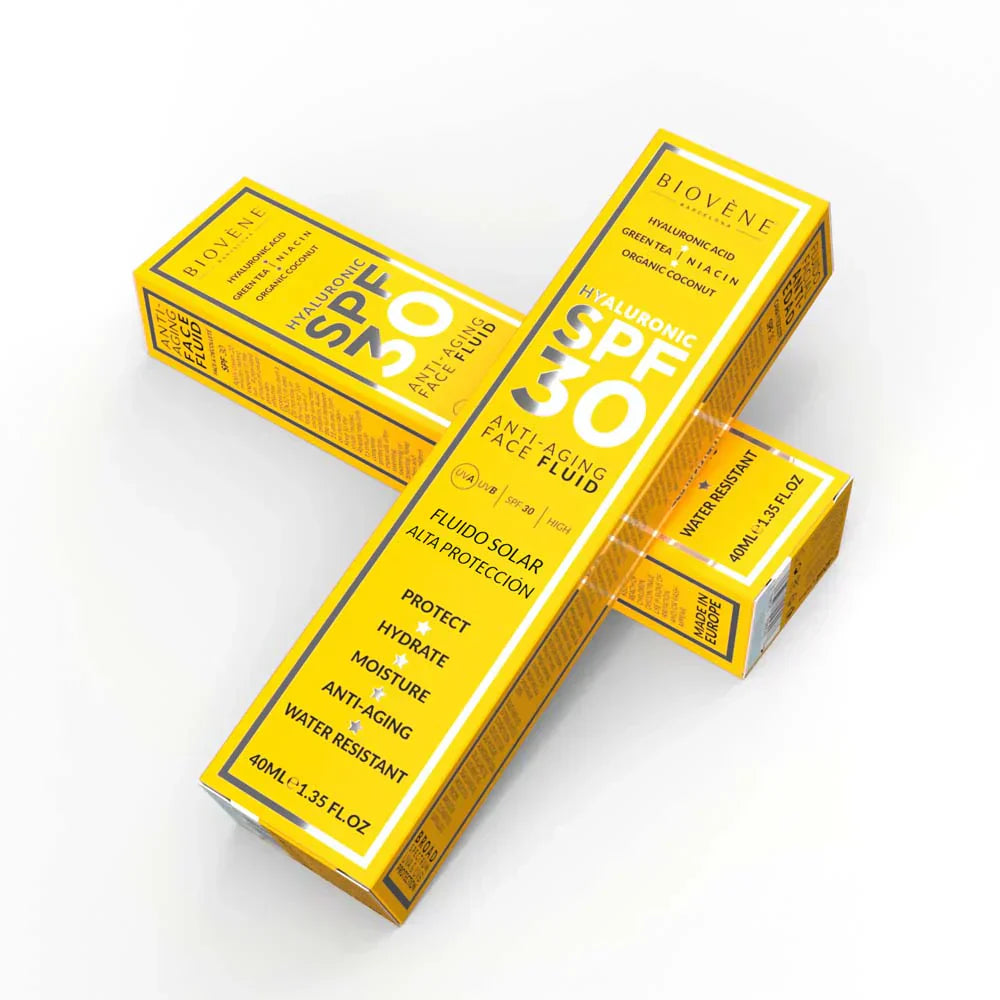 Protecție solară hidratantă SPF 30 cu acid hialuronic anti -îmbătrânire - 40 ml