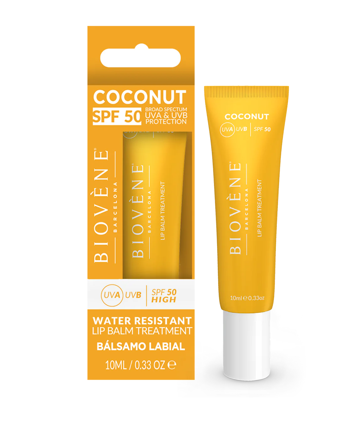Balsam de buze de protecție solară cu nucă de cocos SPF 50 - 10 ml