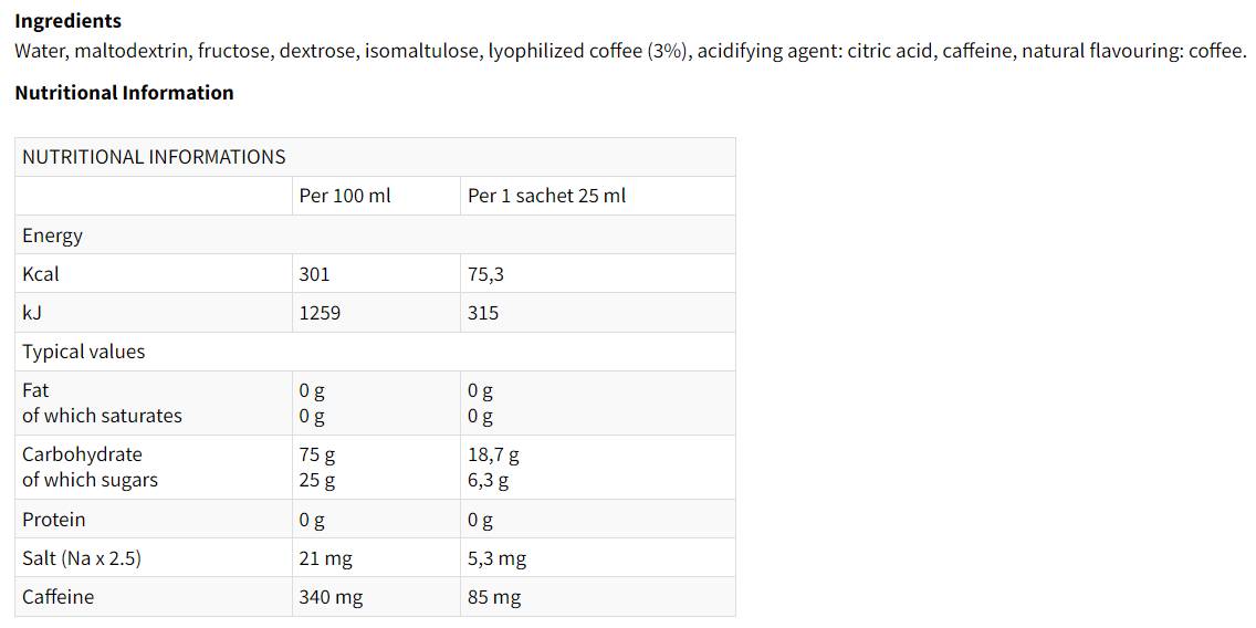 CAFEA DE SPORT | Cafea Energetică pentru Sportivi - 32 x 25 ml