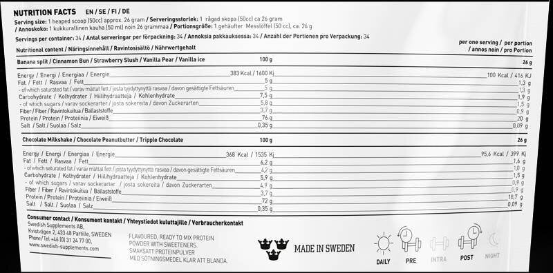 Suedeză Suplimente Lifestyle Zer [900 grame, 34 doze]